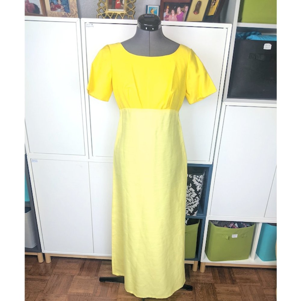 1960's Yellow Formal Dress - Picture 1 of 4